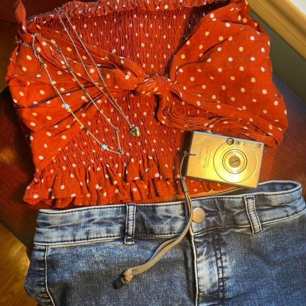 pacsun polka dot strapless tube top!! - Picture 3 of 7